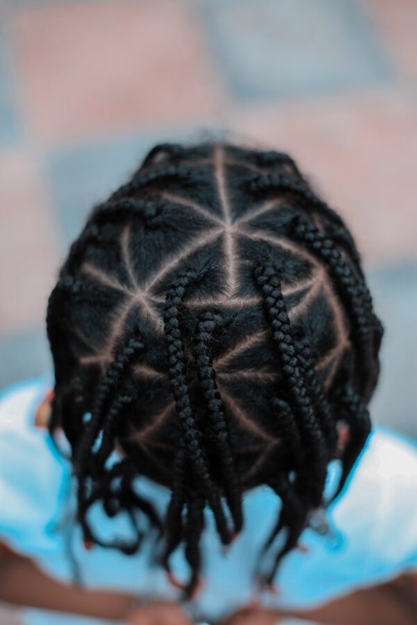 Dark braids style